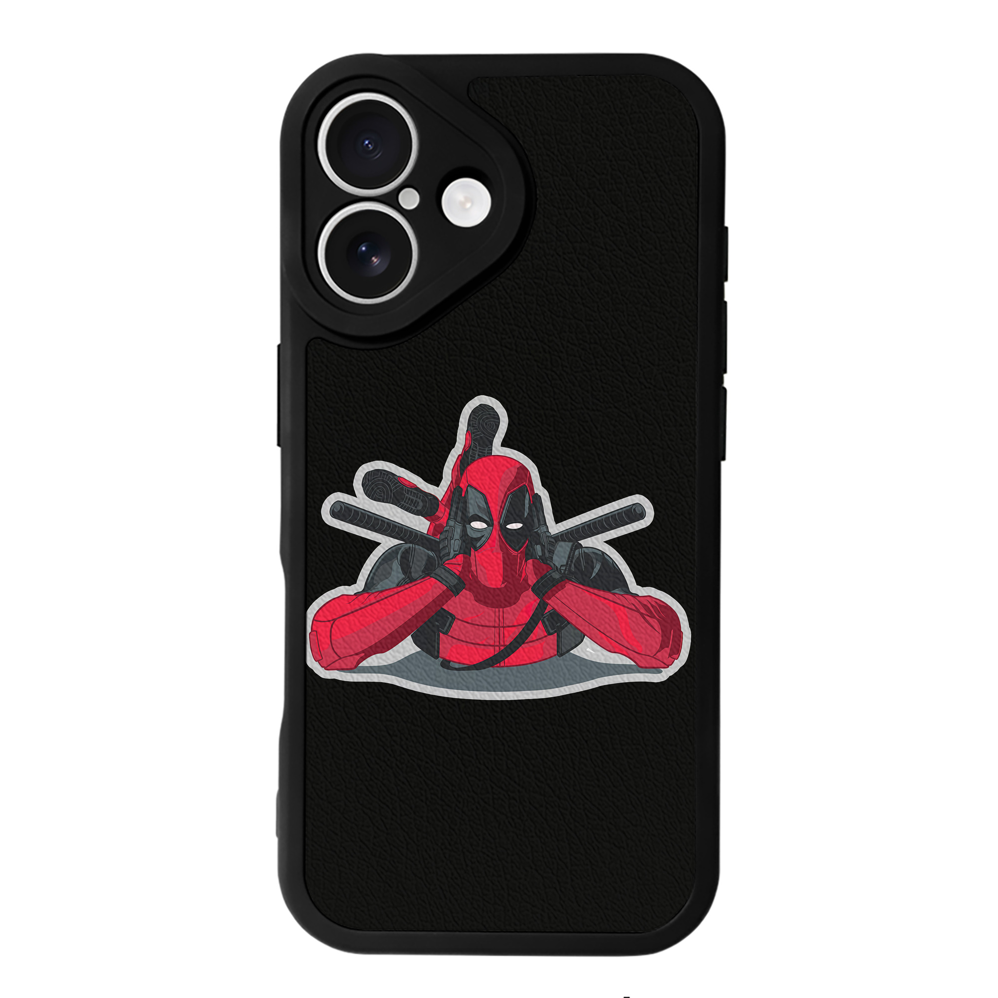 （画像用） Deadpool デッドプール 【iPhone 16シリーズ対応】シリコンスマホケース（レザー調） 材質：シリコン
